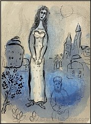 Marc Chagall: Esther, 1960, Lithographie originale Verve � Dessins pour la Bible � �uvre graphique | estampes
