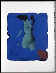 Paul Wunderlich: � Petite famille � (Torso sur une pierre bleue) 1972, Lithographie originale Mourlot