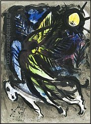 Marc Chagall: L'Ange 1960, Lithographie originale - oeuvres imprim�es | arts graphiques | lithographies