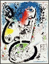 Marc Chagall: Auto-portrait � Ma vie � 1960, Lithographie originale