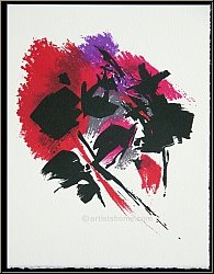 Alfred Manessier: � La tache rouge � Lithographie originale Mourlot