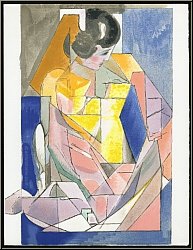 Jacques Villon: � Portrait d'une jeune fille � Lithographie originale Souvenirs et portraits d'artistes, Mourl