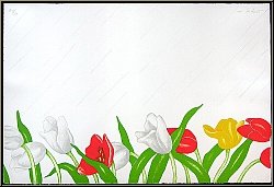 Gudrun von Leitner: Tulipes Lithographie originale sign�e, 1970
