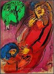 Marc Chagall: David et Absalon, La Bible 1956, Lithographie originale
