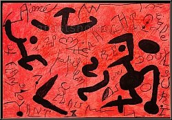 Joan Mir�: Lithographie originale Hommage � Aim� et M. Maeght