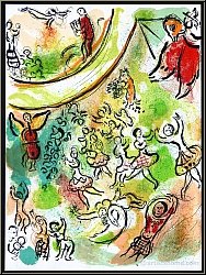 Marc Chagall: Le Plafond de l'Op�ra de Paris, Lithographie originale 1965 - Estampes Mourlot | Lithographies
