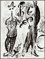 Marc Chagall: �Les Saltimbanques� Lithographie originale Mourlot 1963