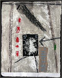 James Coignard: Profil Gravure carborundum avec collage, sign�e