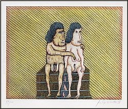 Felix Waske: Voyage dans l'âme (1) Gravure à la pointe-sèche signée