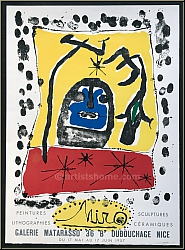 Joan Miro: Galerie Matarasso Nice 1957, Lithographie sur Arches filigran� Mourlot - Affiches d'expositions