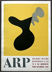 Jean (Hans) Arp: Collages 1912 - 1955, Berggruen & Cie, Lithographie 'Presque vase et fleur' Affiche Mourlot