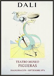 Salvador Dali: Affiche originale Teatro Museo Figueras 1974 'Dan' (Serpent) Les Douze Tribus d'Isra�l, Mourlot