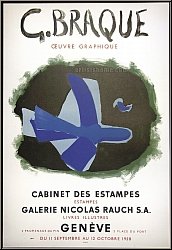 Georges Braque: Galerie Rauch 1958, Lithographie originale Mourlot