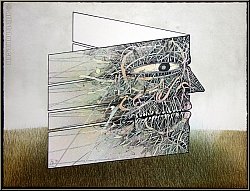 Bernhard Jaeger: � L'avion en papier � 1974, Lithographie sign�e