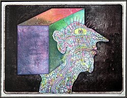 Bernhard Jaeger: � Kastenkopf � 1973, Lithographie sign�e