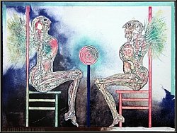 Bernhard Jaeger: � Magie � 1970, Lithographie originale sign�e