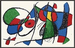 Joan Miro: Le lion qui dort, 1975, Lithographie originale n° VIII