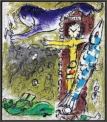 Marc Chagall: Le Christ � l'horloge, 1957, Lithographie originale