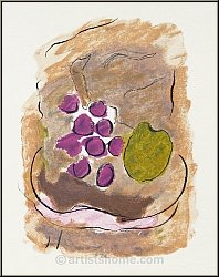 Georges Braque: Nature morte, 1962, Kronenhalle, Lithographie originale sur BFK Rives - �uvre grav�
