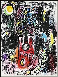 Marc Chagall: �L'arbre de Jess� Paris 1960, arbre de No�l, lithographie - Estampes originales | Lithographies