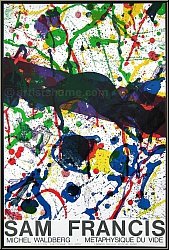 Sam Francis: Affiche pour �Metaphysique du vide� 1986 par Michel Waldberg | Lithographies originales, Estampes