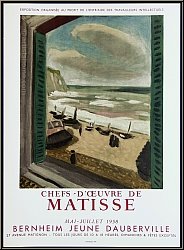 Henri Matisse: Affiche � Chefs-d'oeuvre � 1958, Bernheim Jeune Dauberville, lithographie r�alis�e par Mourlot
