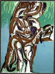 Rolf Szymanski: Lithographie � Spiegel III � (Miroir III) 1971, sign�e - Composition abstraite | �uvre grav�