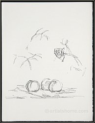 Alberto Giacometti: Lithographie originale �Fleurs� Souvenirs et portraits d'artistes, Mourlot - �uvre grav�