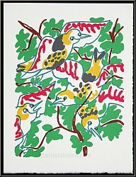 Charles Lapicque: � Le chant des oiseaux � 1972 Lithographie originale pour Souvenirs et portraits d'artistes