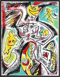 Andr� Masson: Composition abstraite, 1969, Lithographie originale