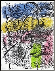 Marc Chagall: Composition pour XXe si�cle 1970, Lithographie originale