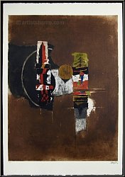 Johnny Friedlaender: � Diaphonie � 1978, gravure � l'eau-forte et aquatinte originale sign�e, v�lin d'Arches