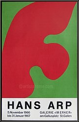 Jean Arp (Hans Arp): Affiche originale �Galerie im Erker� 1966, Lithographie originale | Affiches d'exposition