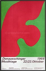Jean (Hans) Arp: Affiche �Donaueschinger Musiktage� 1966, Lithographie