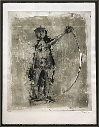 Johnny Friedlaender: Hommage � Albrecht Duerer 1971, eau-forte originale sign�e, personnage f�minin - estampes