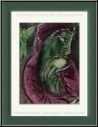Marc Chagall: Job d�sesp�r�, Dessins pour la Bible 1960, Lithographie originale Verve - �uvre graphique