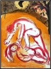 Marc Chagall: Cain et Abel, Lithographie originale Verve Bible 1960