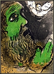 Marc Chagall: Job en pri�re, Dessins pour la Bible, 1960, Lithographie
