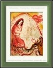 Marc Chagall: Rachel d�robe les idoles de son p�re, Verve Bible 1960, Lithographie originale - �uvre graphique