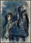 Marc Chagall: Rahab et les espions de J�richo Lithographie originale