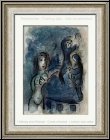 Marc Chagall: Rahab et les espions de J�richo, 1060, lithographie originale, Dessins pour La Bible - estampes