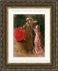 Marc Chagall: Rencontre de Ruth et de Booz, 1960, Lithographie originale pour Verve Bible - �uvre grav�