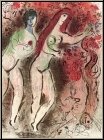 Marc Chagall: Adam et �ve et le Fruit d�fendu, Lithographie originale