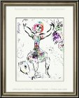 Marc Chagall: �La Jongleuse� Lithographie originale 1960, femme acrobate, entour�e de fleurs qui la d�corent