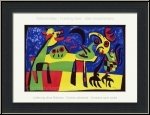 Joan Miro: � Le chien aboyant � la lune � 1952, Lithographie originale