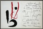 Joan Miro: � Le chien aboyant � la lune � 1952, Lithographie originale