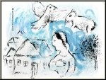Marc Chagall: Derriere le miroir 225, 1977, Lithographie originale � Le village � Mourlot 917 - DLM revue d'ar