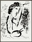 Marc Chagall: �Devant le tableau� Lithographie originale 1963, Mourlot