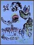 Marc Chagall: � Nocturne � Vence � Lithographie originale 1963 Mourlot
