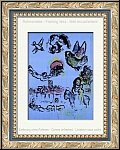 Marc Chagall: �Nocturne � Vence� Lithographie originale 1963, Saint-Paul de Vence - �uvre grav� | estampes
